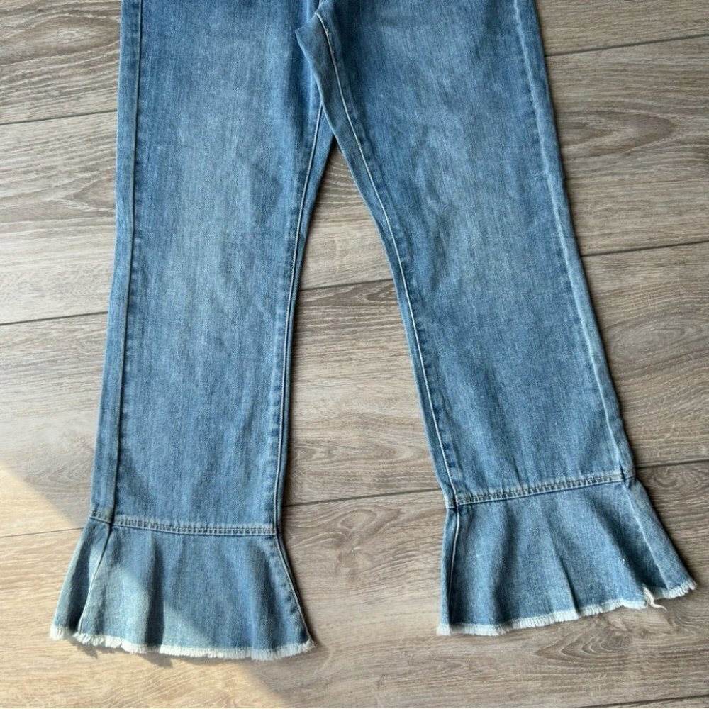 Vero Moda Ruffle Ankle  Blue Jeans - Picture 12 of 14